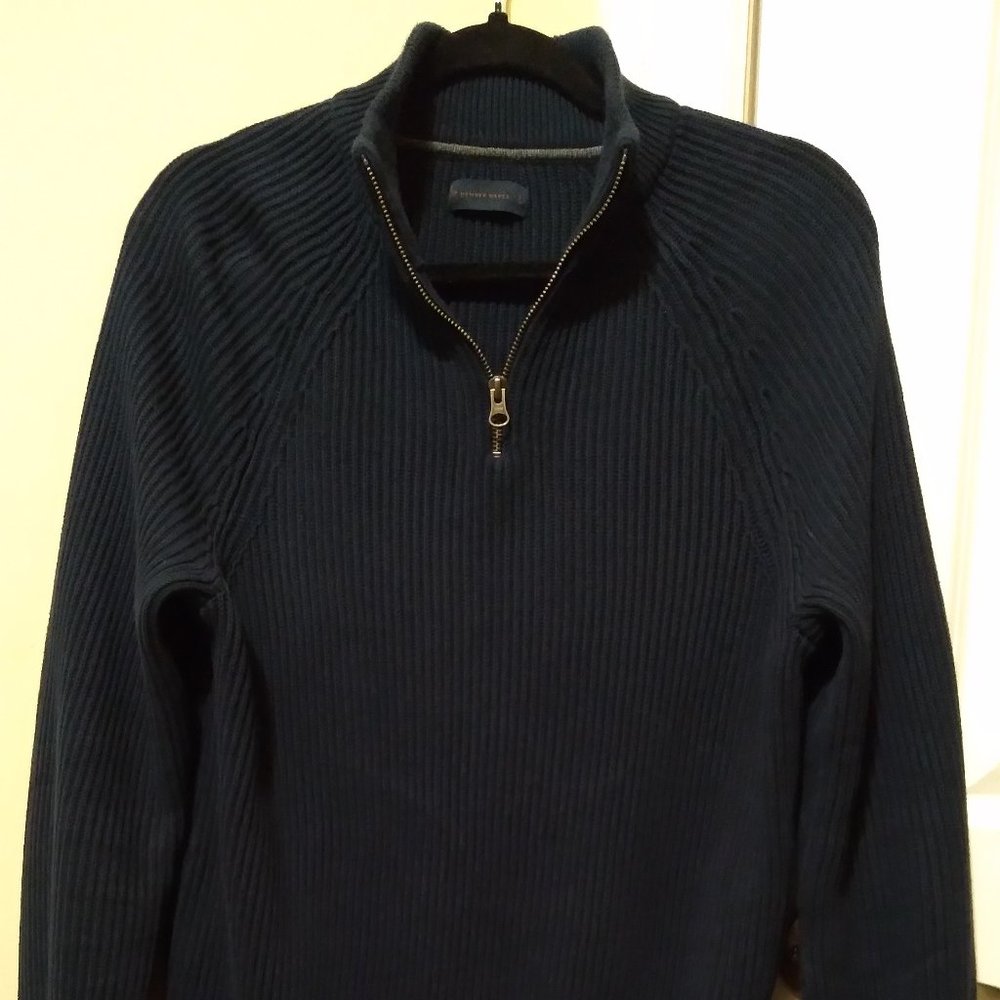Denver Hayes Navy Blue Slim Fit Cardigan